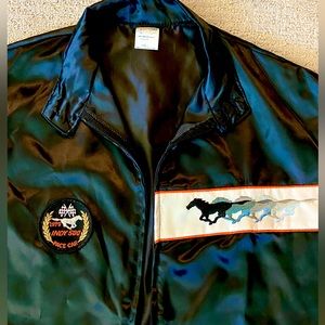 RARE Vintage 1979 Indy 500 Ford Mustang Satin Bomber Jacket Large